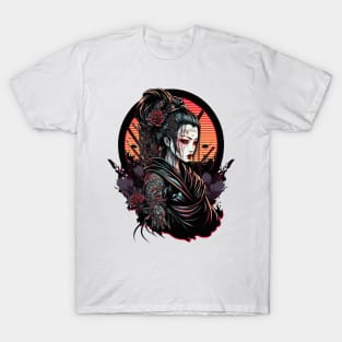 Futuristic Japanese cyberpunk geisha T-Shirt